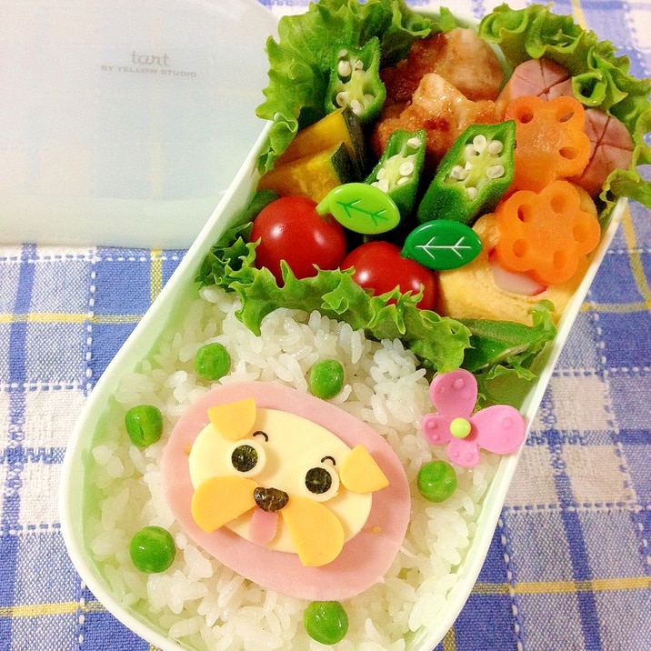 簡単キャラ弁☆パグ犬（？）のお弁当☆